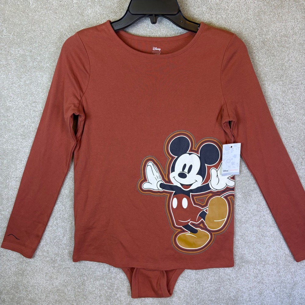 Disney Jumping Beans Bodysuit Girls 12 Mickey Mouse Adaptive Snap Crotch NEW